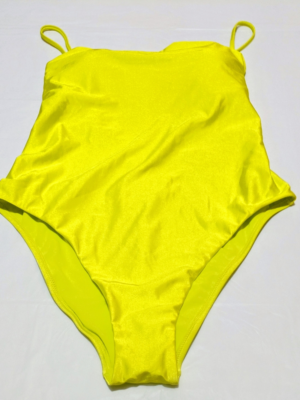 Shade & Shore Bright Greenish/Yellow One-Piece Swimsuit Large (12-14)